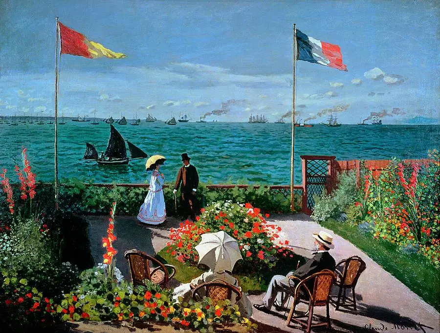 The Terrace at Sainte Adresse Claude Monet