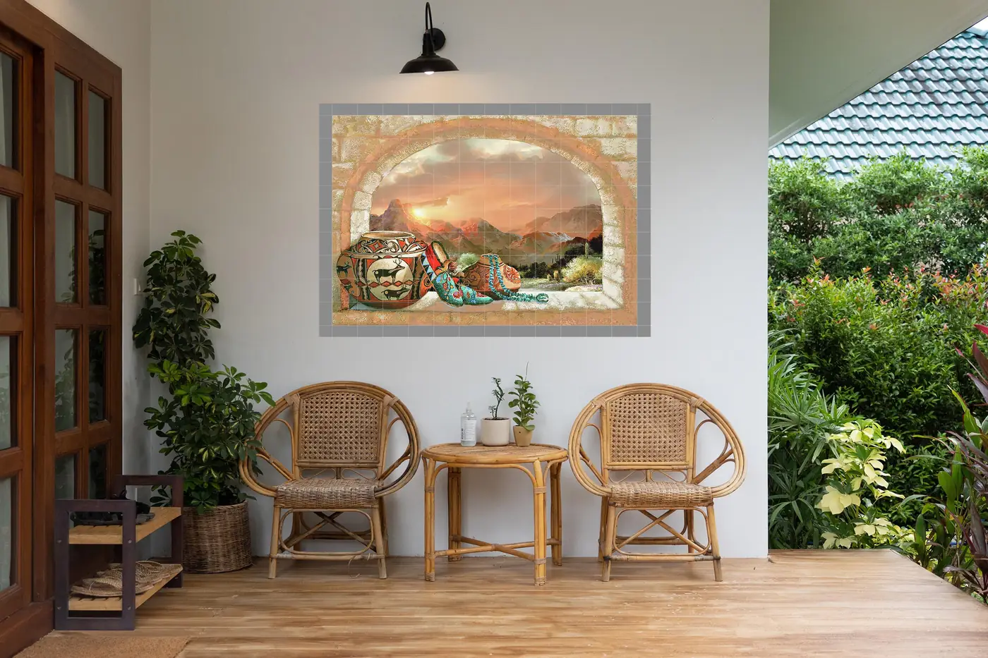 Arch Window View of Desert Garden Sunrise, Photo 6