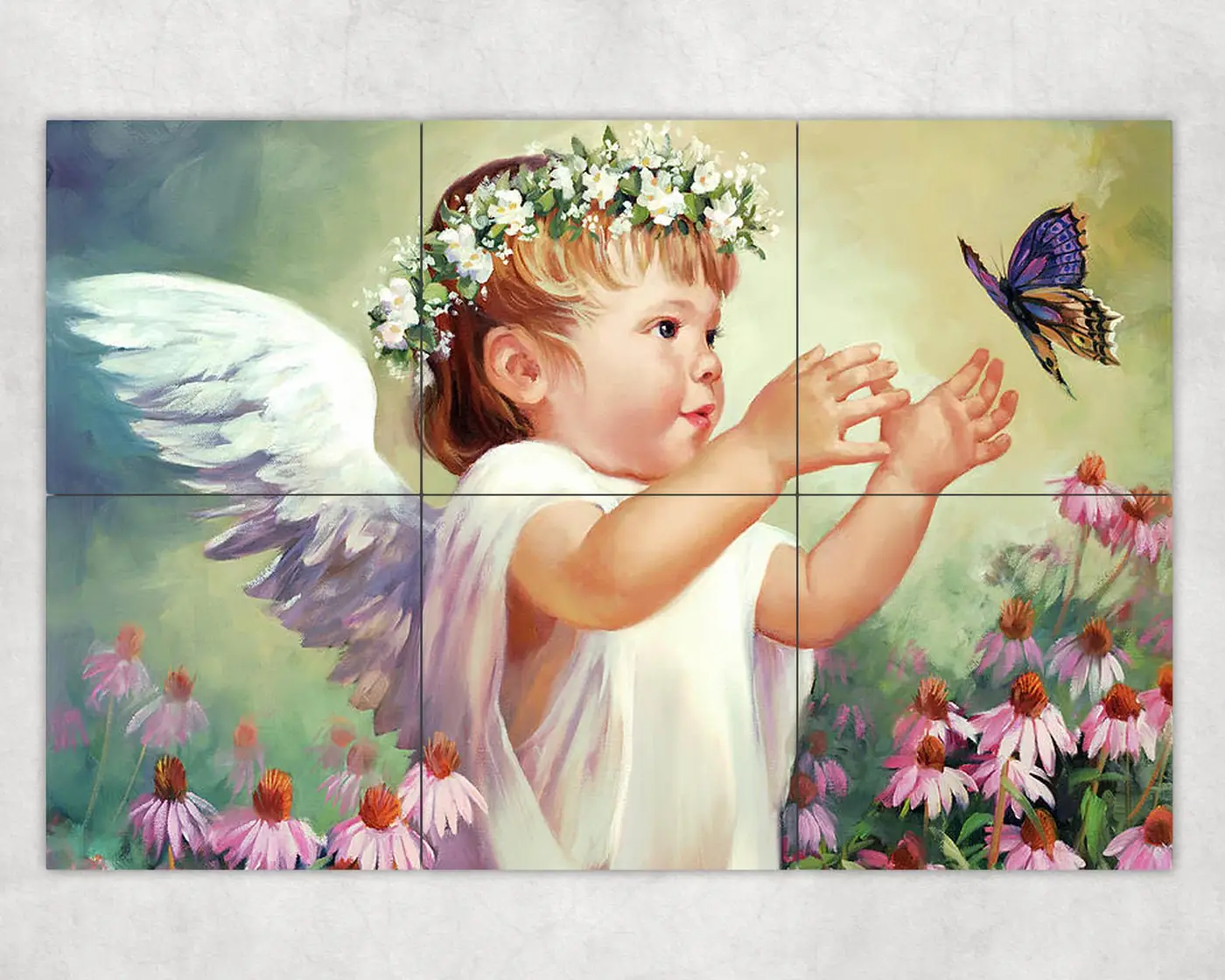 Butterfly Angel in Flower Garden