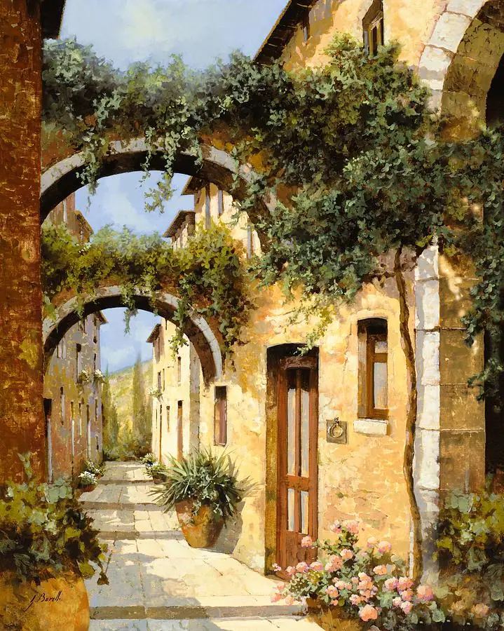 Tuscany Garden Arch Passage Romantic Italy