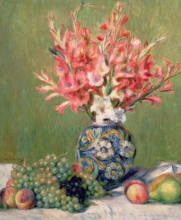 Still Life of Fruits and Flowers Pierre Auguste Renoir