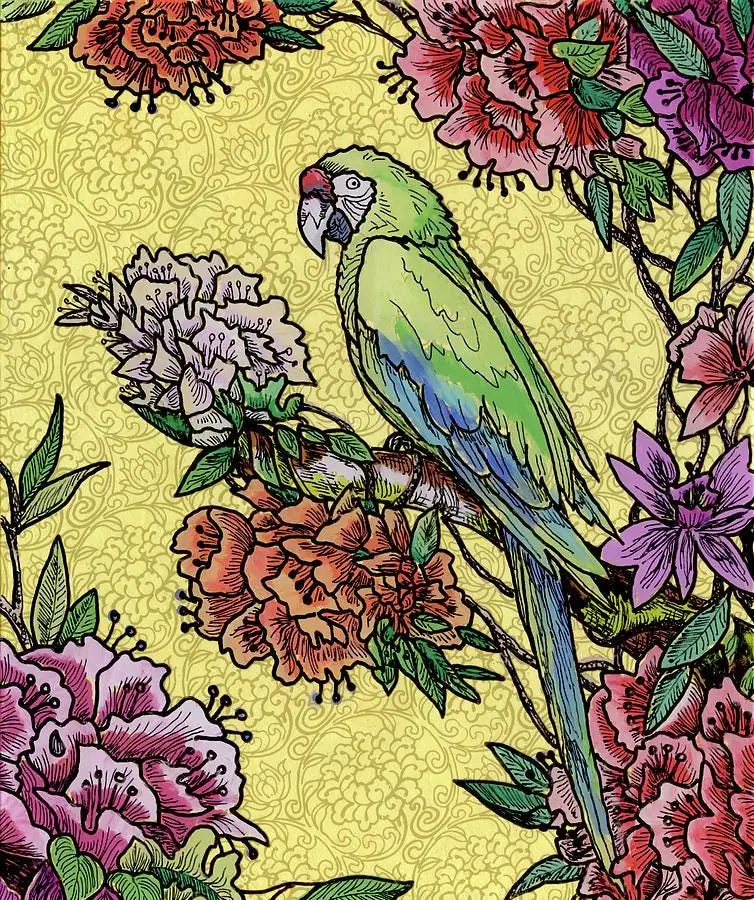 Follow Me to Paradise Parrot Tree Flower Garden