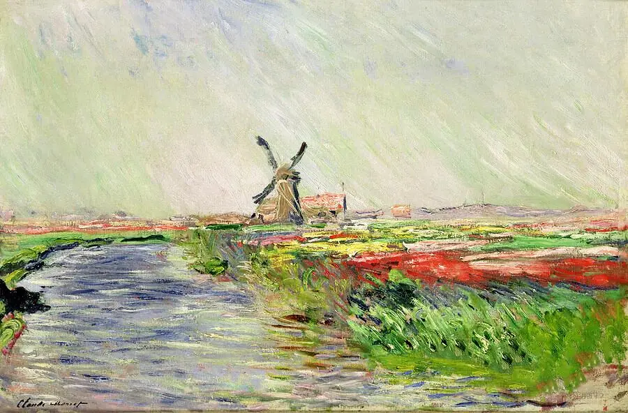 Tulip Field in Holland Claude Monet