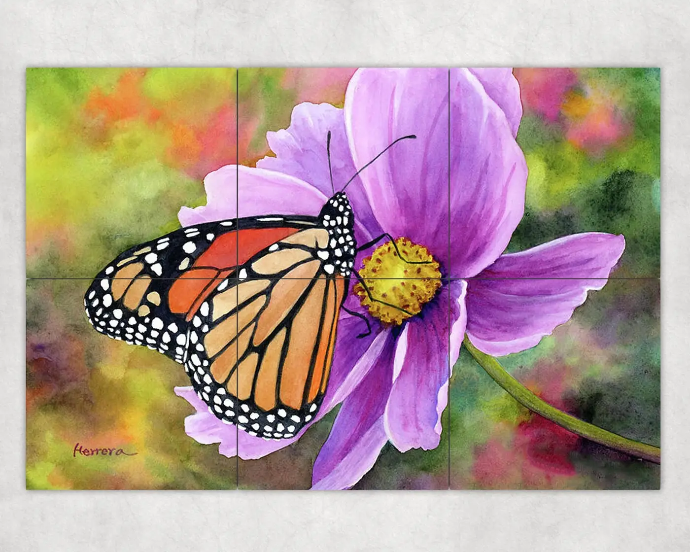Monarch Butterfly in Flower Garden
