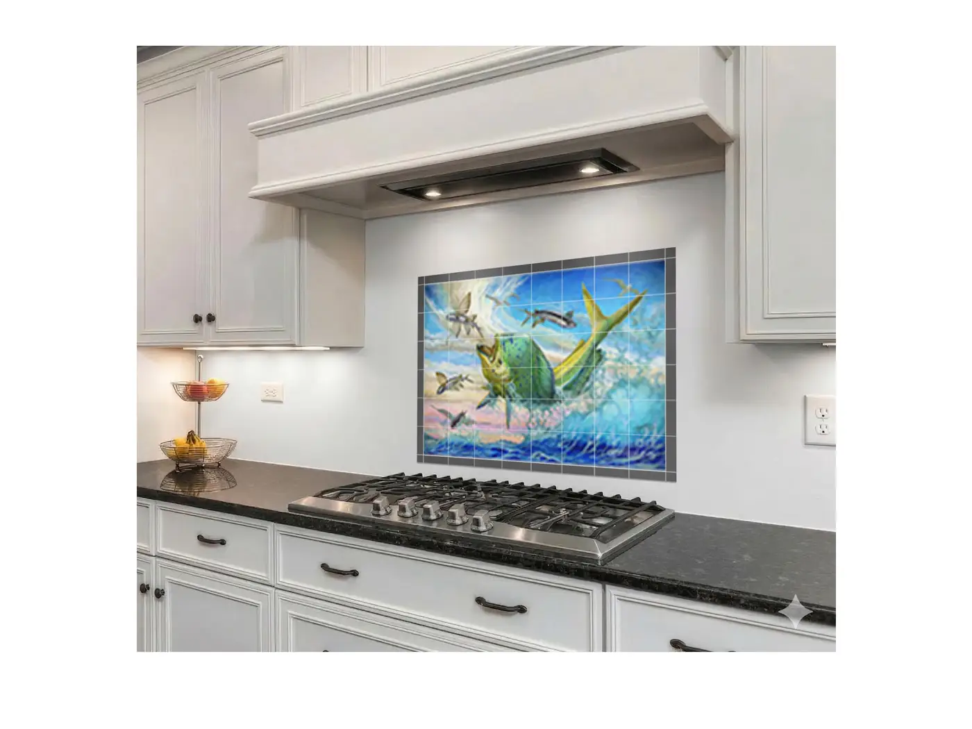 Jumping Mahi and Flying Fish installed