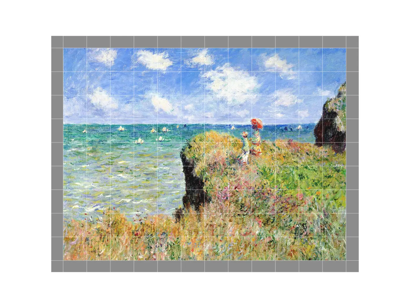 Clifftop Walk at Pourville by Claude Monet