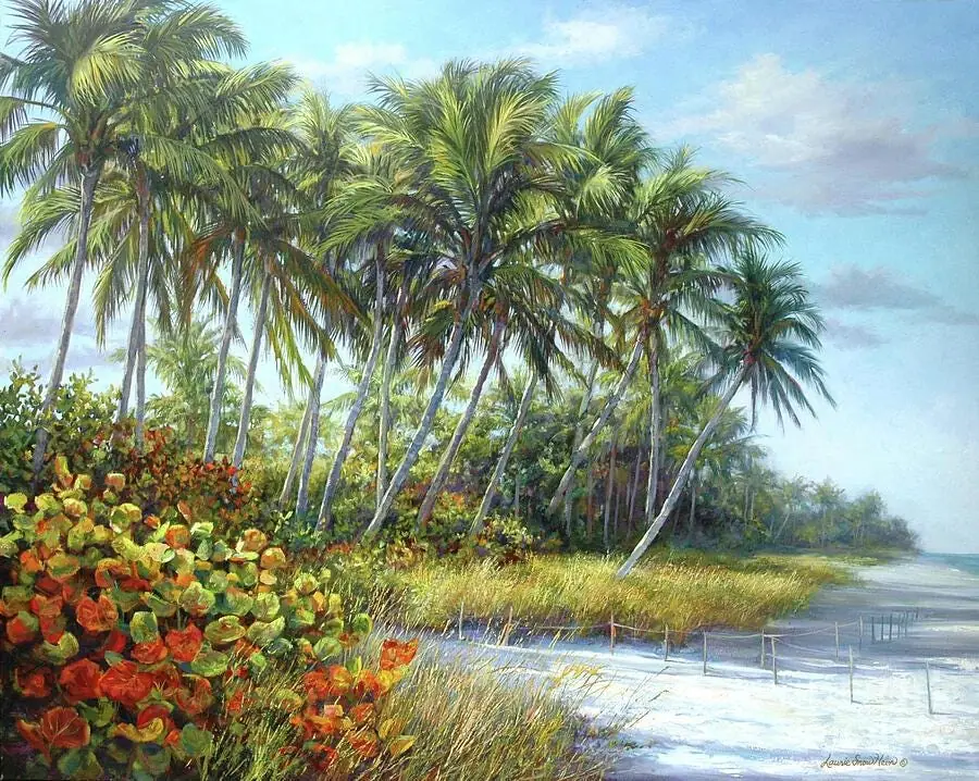 Naples Tropical Beach Garden Entrance Sea Grapes