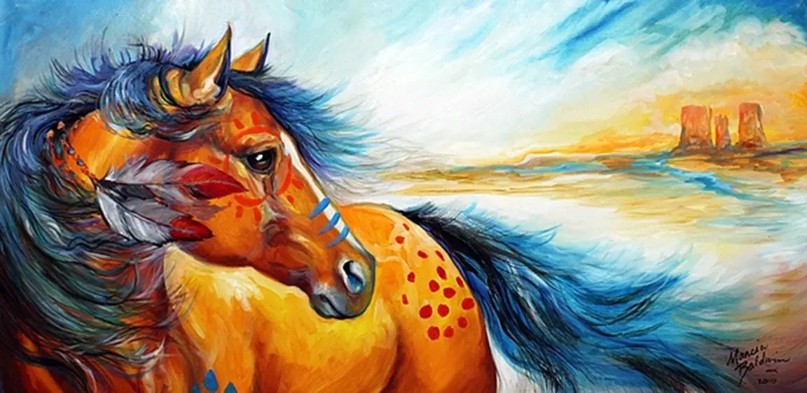 Great Plains Warrior an Indian War Pony Horse