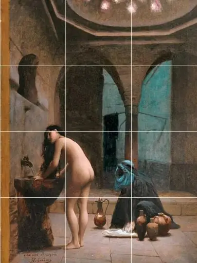 A Moorish Bath Turkish Woman Bathing