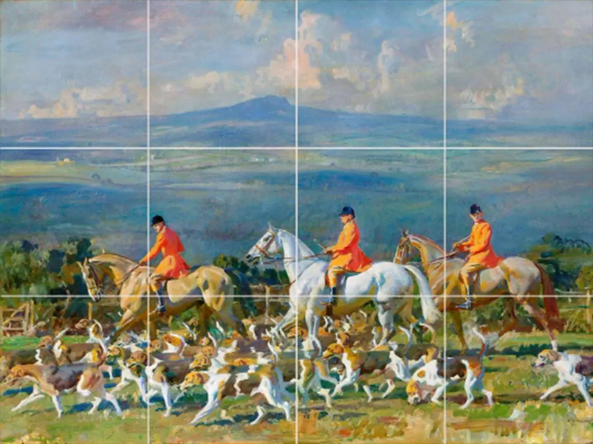 Alfred Munnings the Bramham Moor Hounds at Weeton
