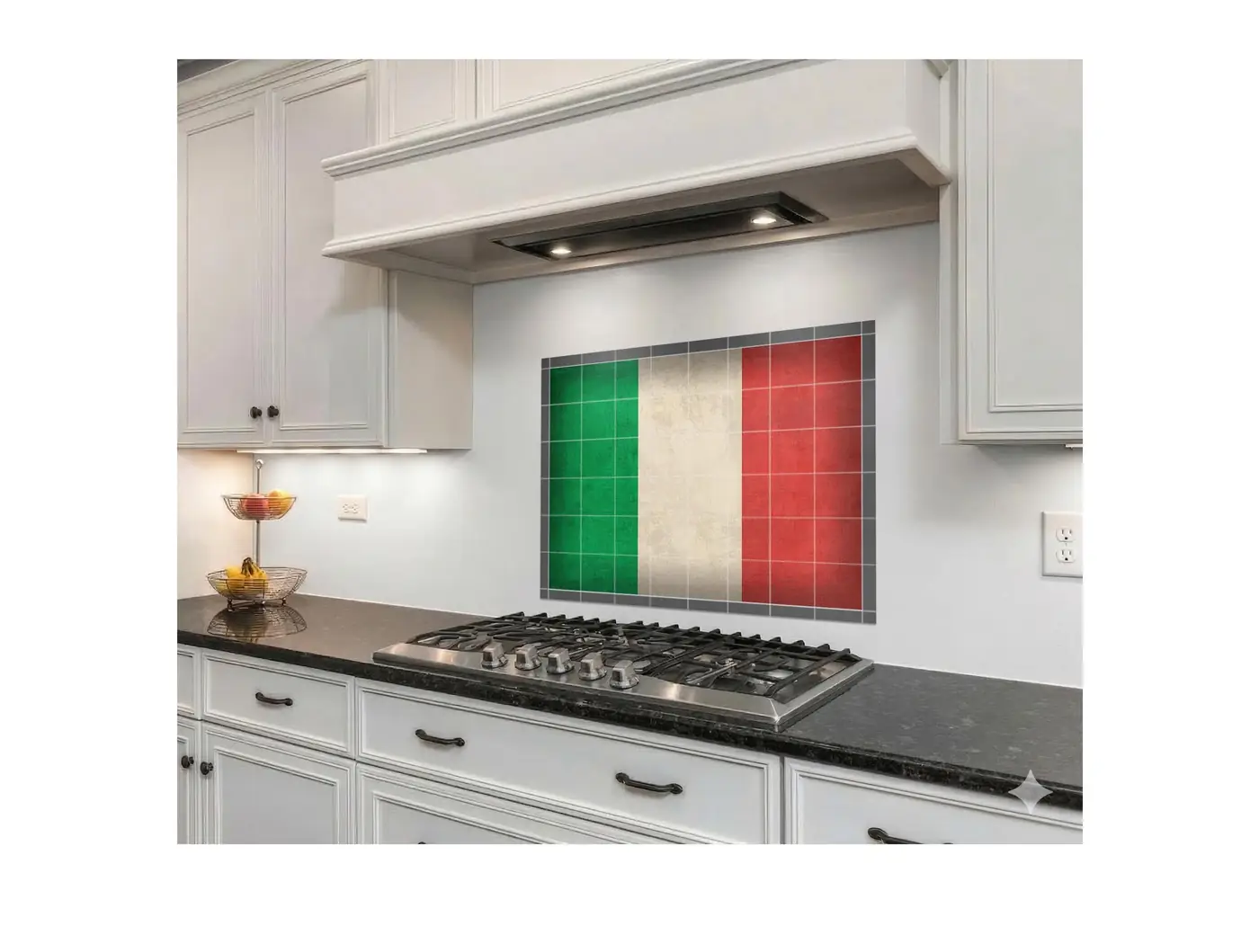 Italy Flag Vintage Distressed installed