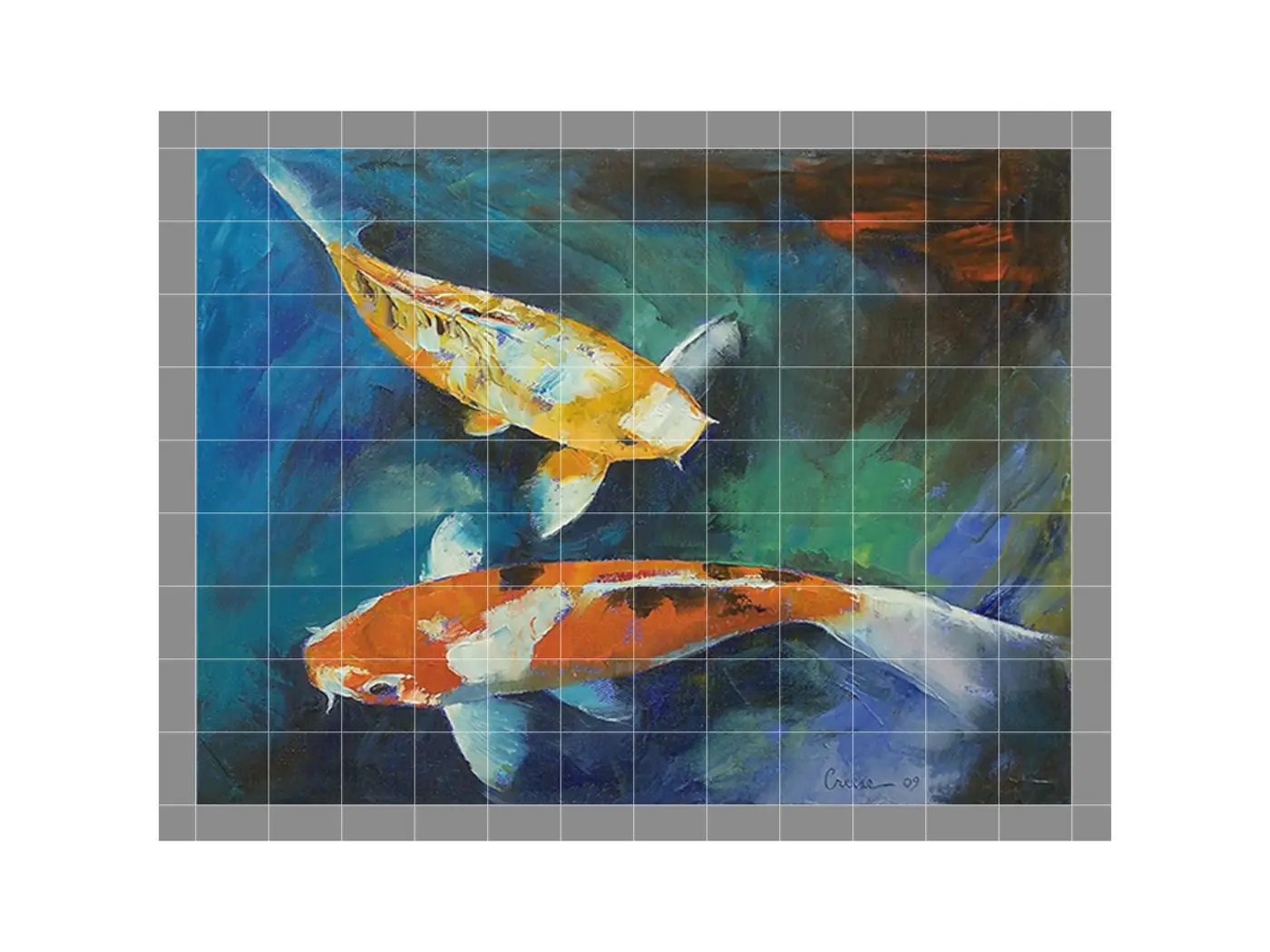 Sanke Koi Fish Painting
