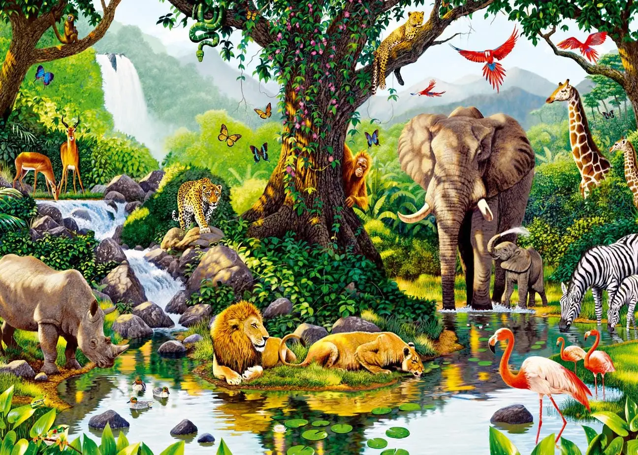 Beauty Rainforest Exotic Tropical Jungle Animals Safari