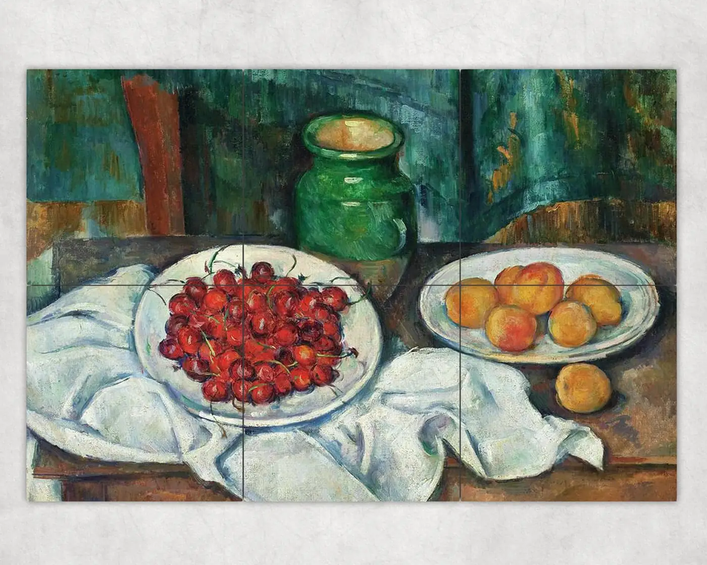 Still Life with Cherries and Peaches Paul Cezanne