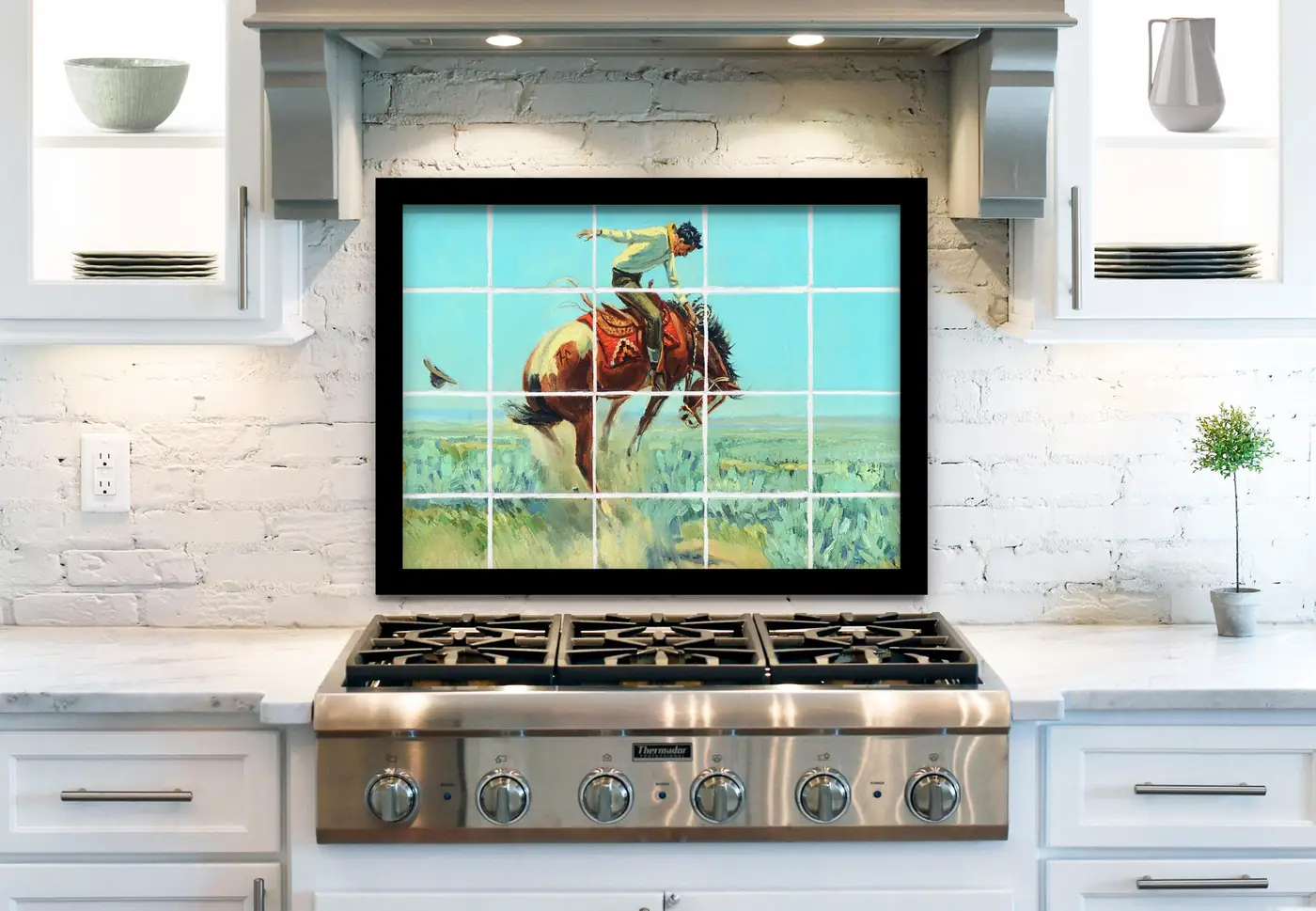 Cowboy Wild Bronco Horse installed