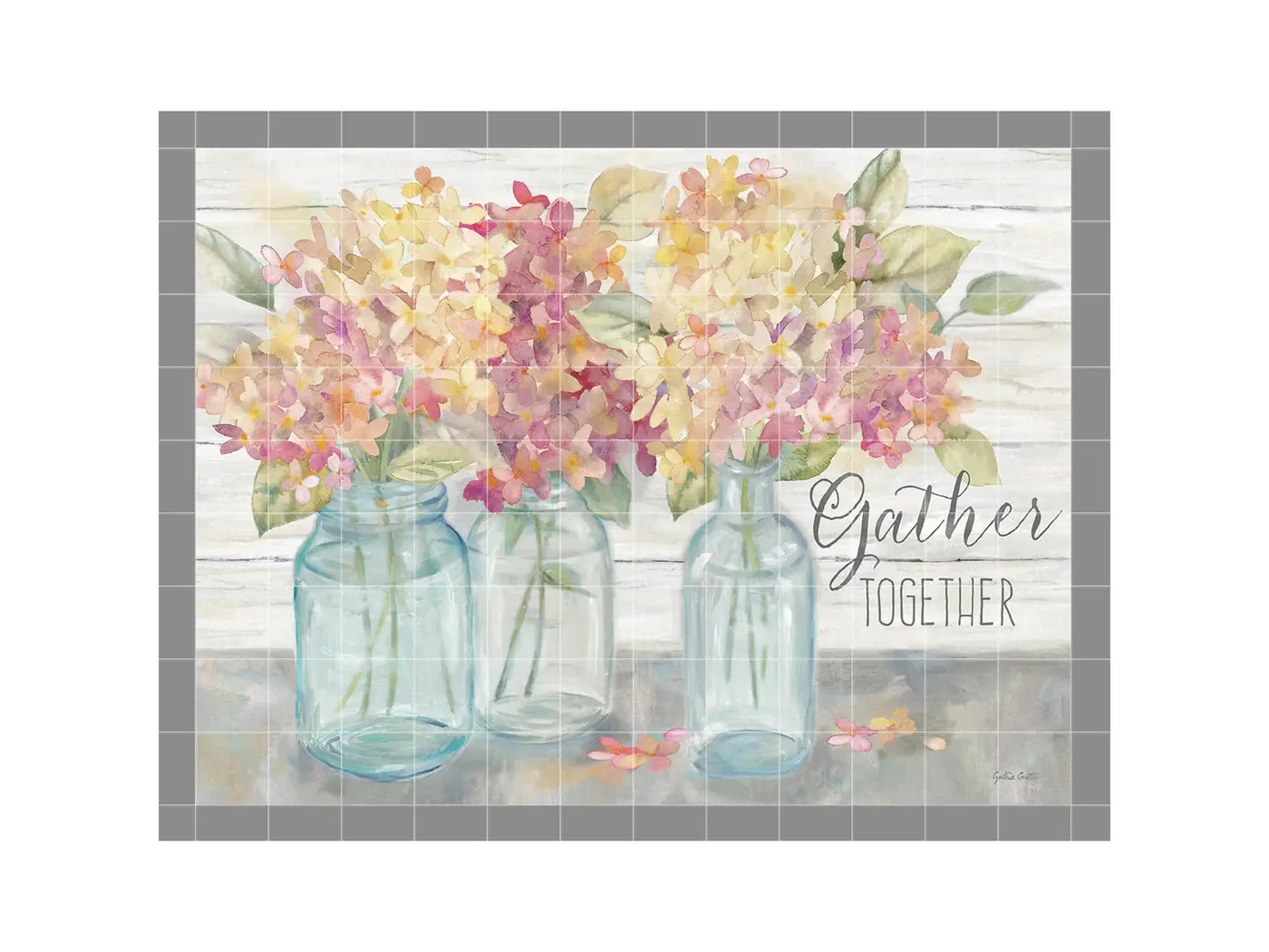 Farmhouse Hydrangeas in Mason Jars Spice