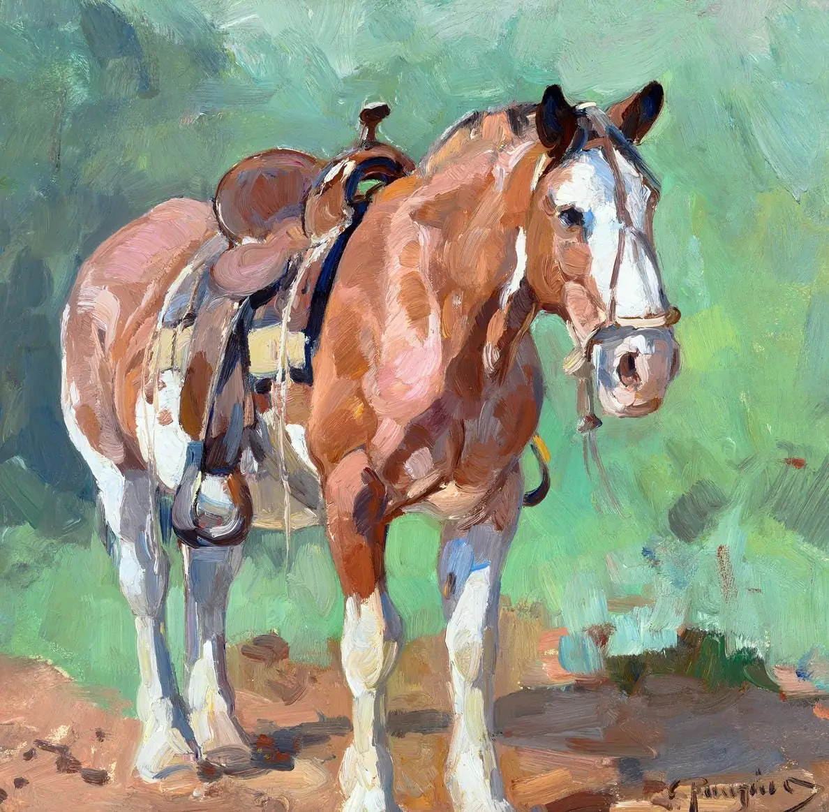 Saddled Horse by Rungius