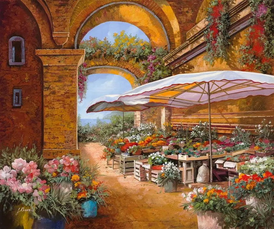 Flower Market Shop Garden Under the Arches in Tuscan