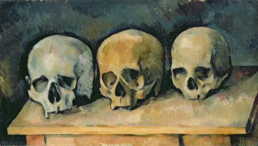 The Three Skulls Paul Cezanne