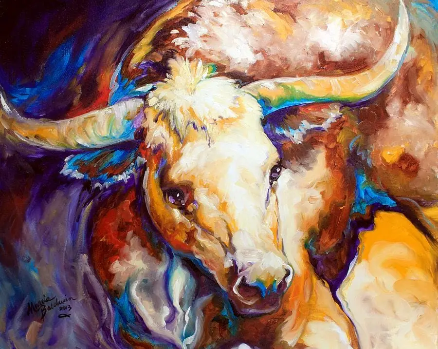 Power Longhorn Cow Farm Animals