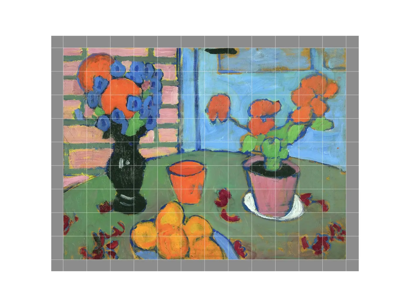 Still Life with Flowers and Oranges
