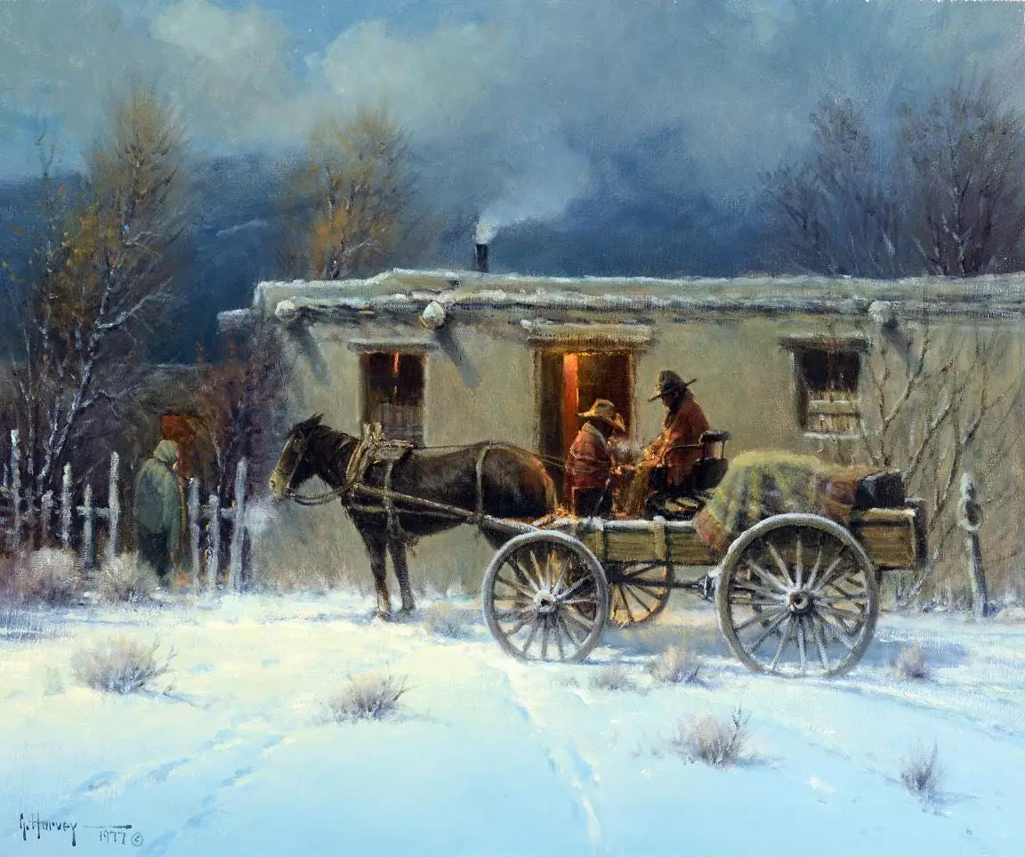 Adobe House in Winter