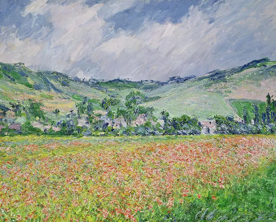 The Poppy Field Near Giverny Claude Monet