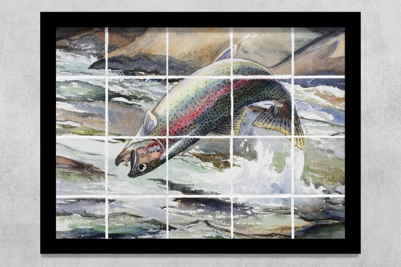 Leaping Rainbow Trout, Fishing