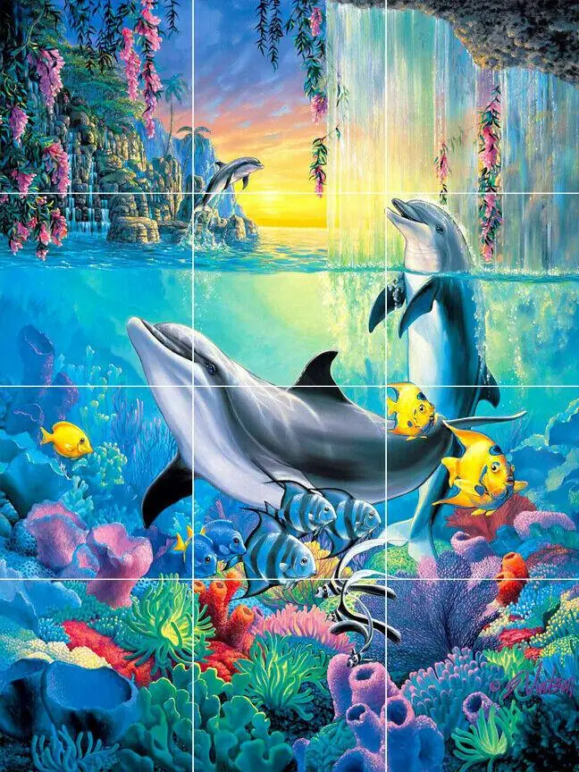 Dolphins Lagoon Sunrise Reef Sea Turtle