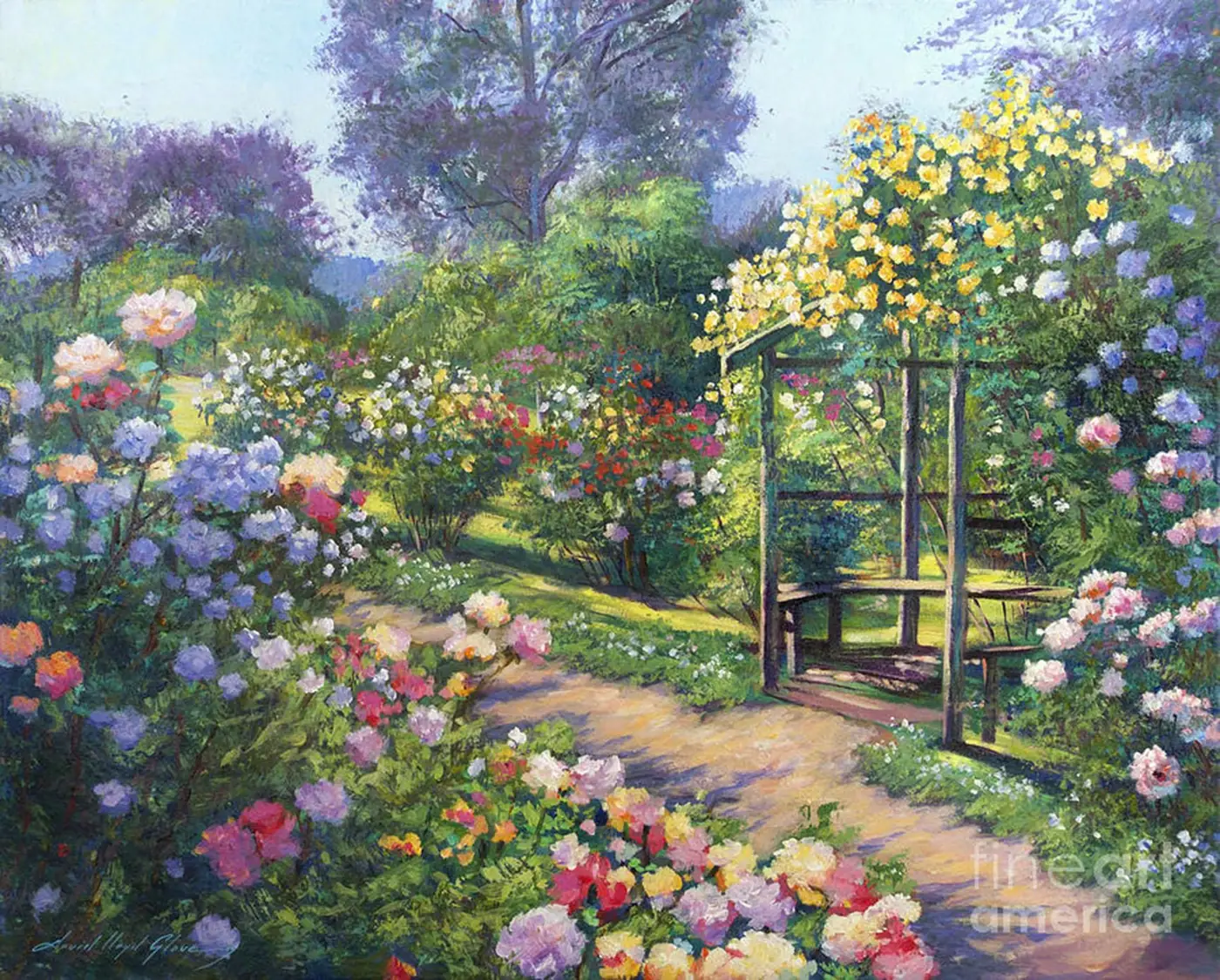 An Evening Rose Garden Flowers installed