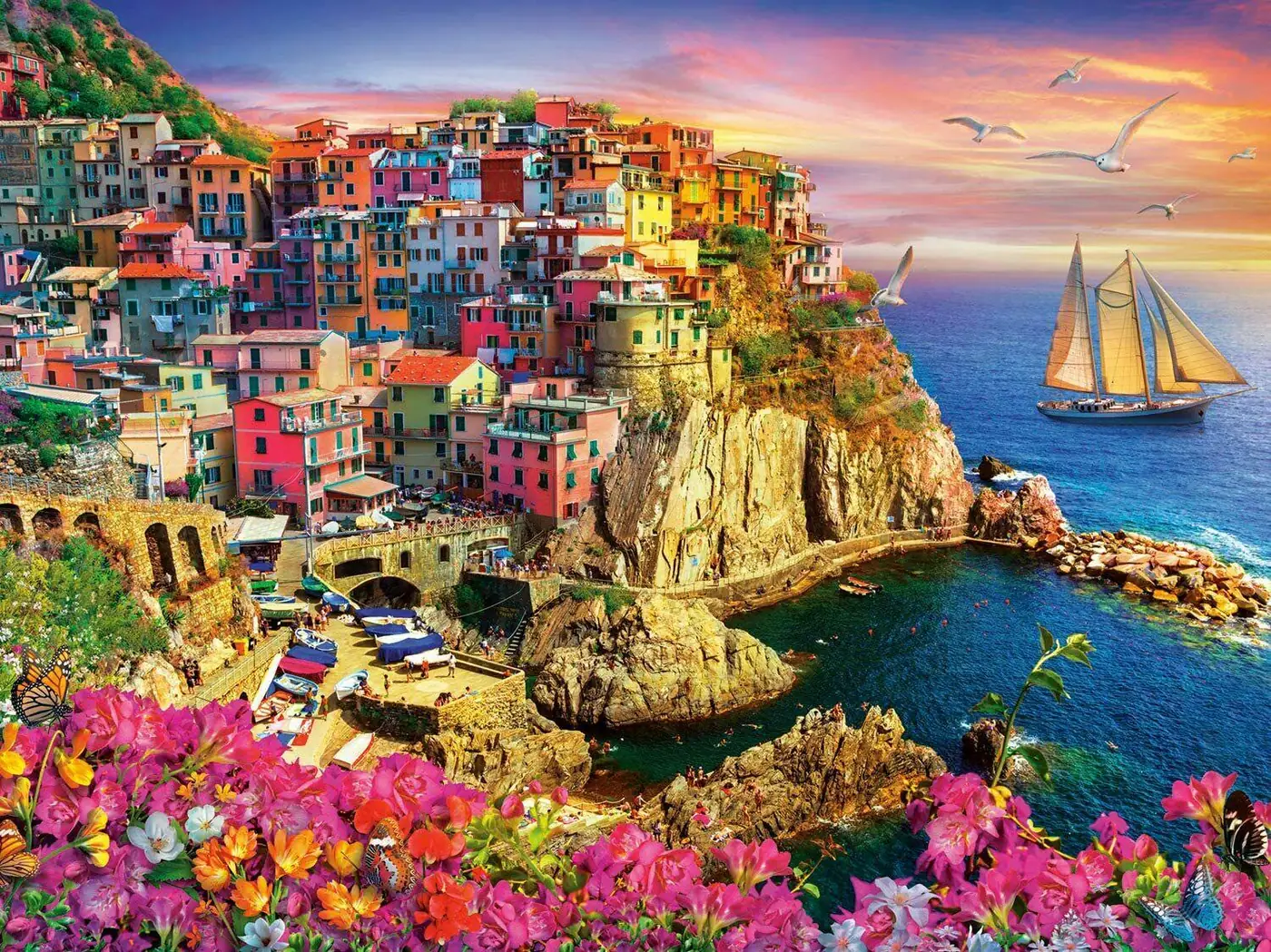 Cinque Terre Amalfi Manarola Coast Sunset