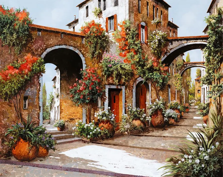 Country Scents Tuscany Italy Village Arch Garden