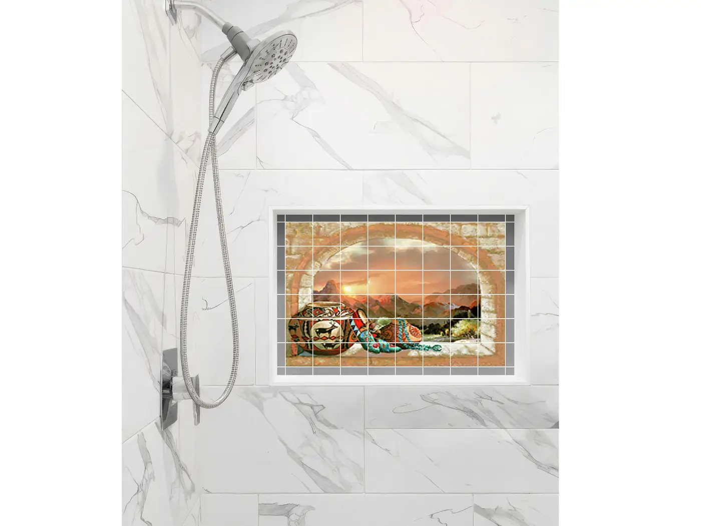 Arch Window View of Desert Garden Sunrise, Photo 3