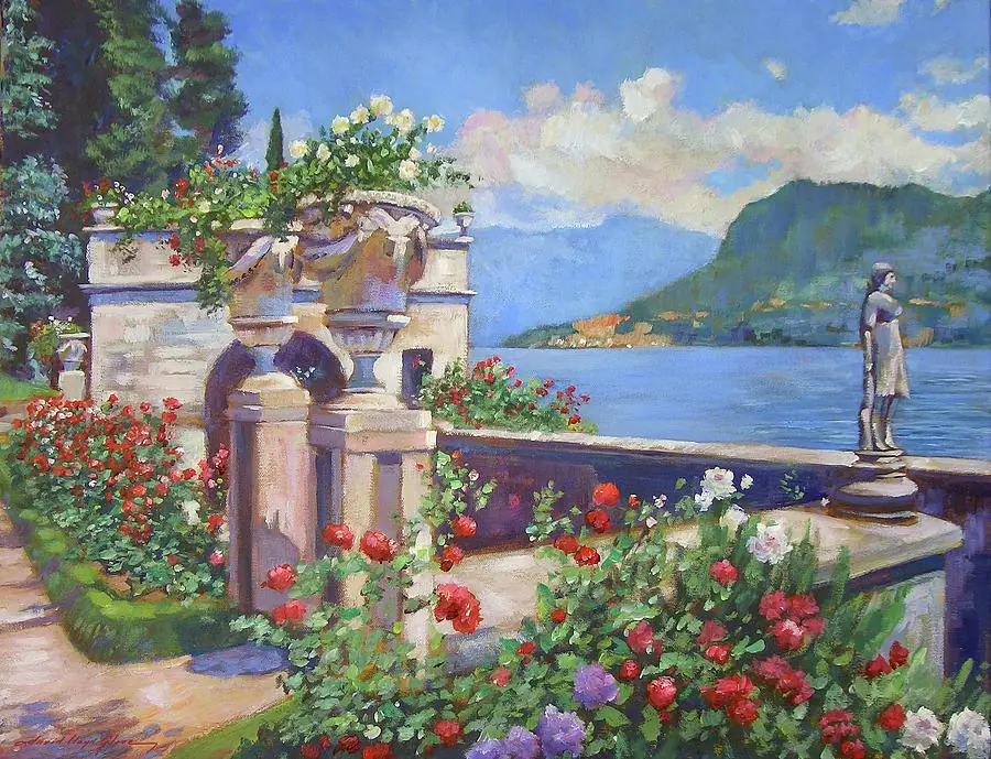 Garden with Statues at the Lakeshore Lakeview