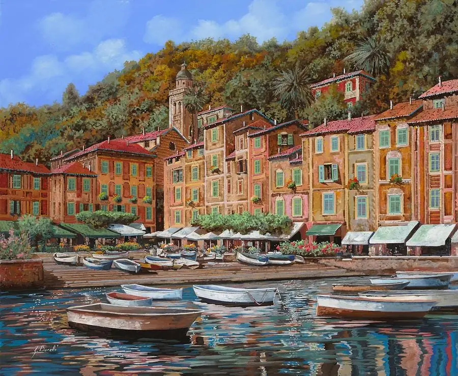 Portofino-The Piazzetta Capri Italy and the Boats