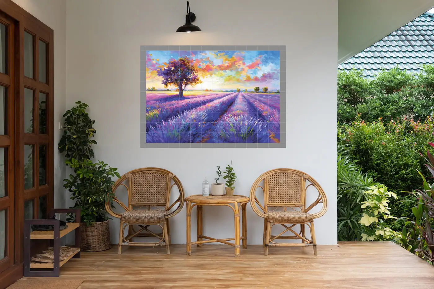 Colorful Lavender Field Landscape, Photo 4