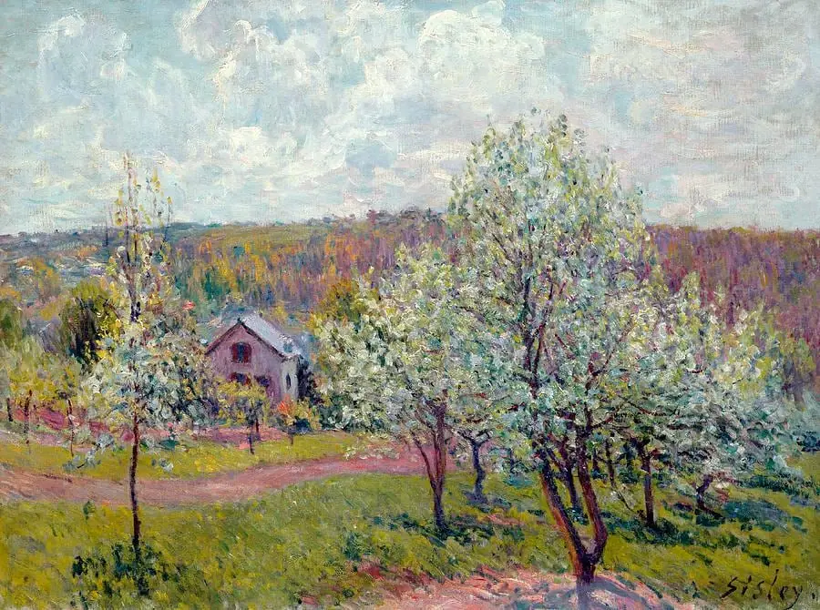 Spring in the Environs of Paris Apple Blossom Alfred