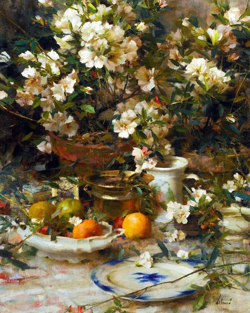 AZALEAS & ORANGES Garden Flowers