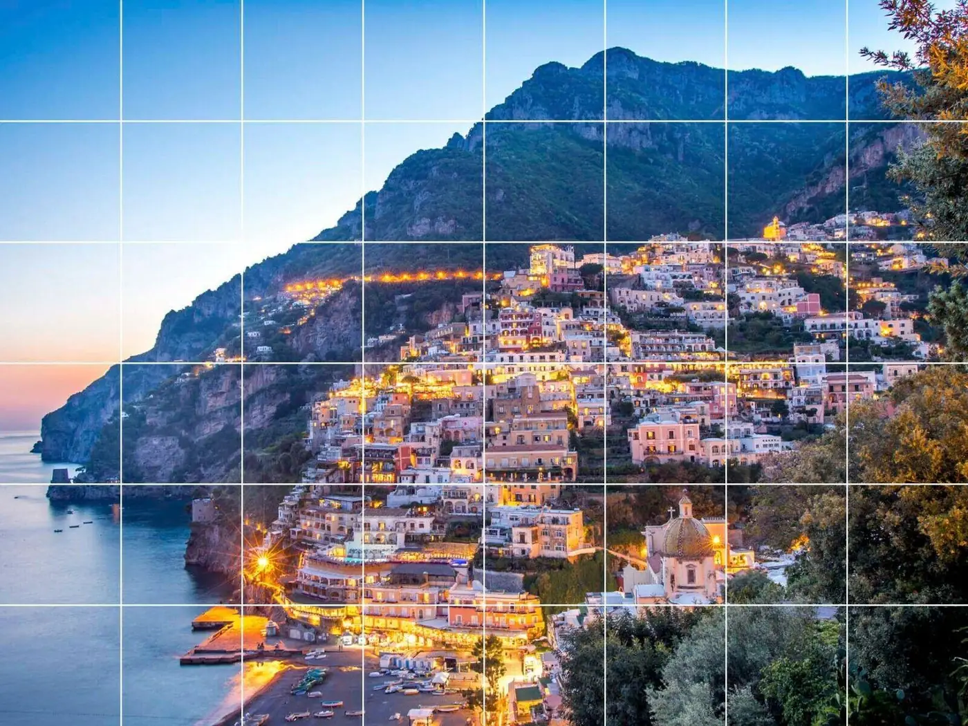 Sunset Positano Amalfi Coast Italy Sorrento Beach