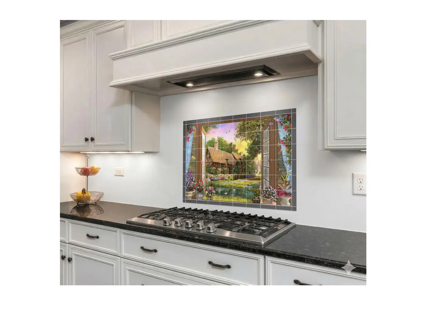 Cottage Garden View Sunset installed