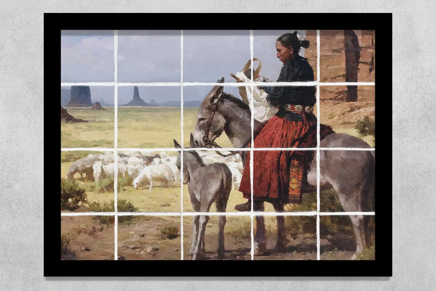 Navajo Shepherdess Mother and Child