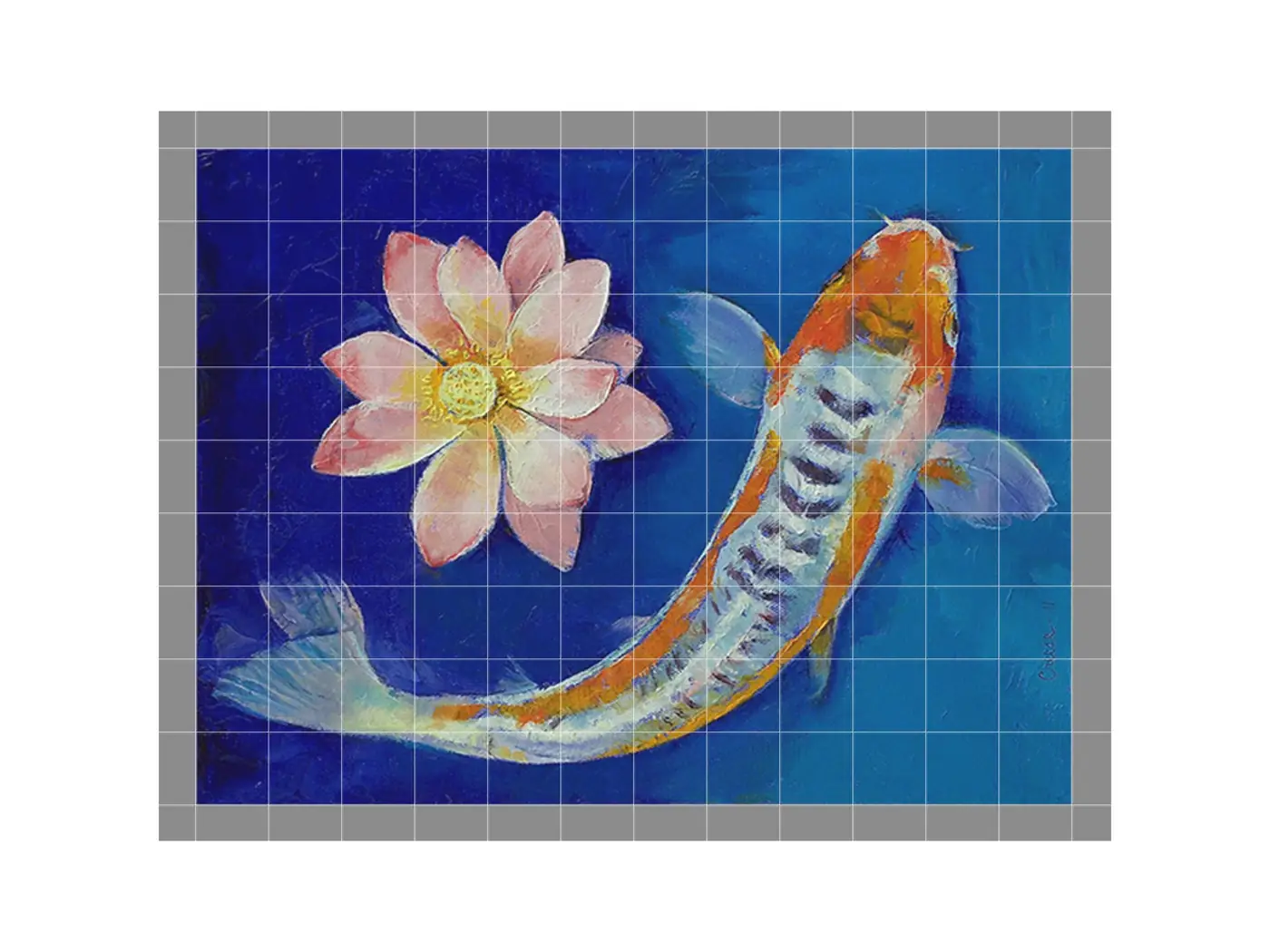 Koi Fish and Lotus Pond Garden