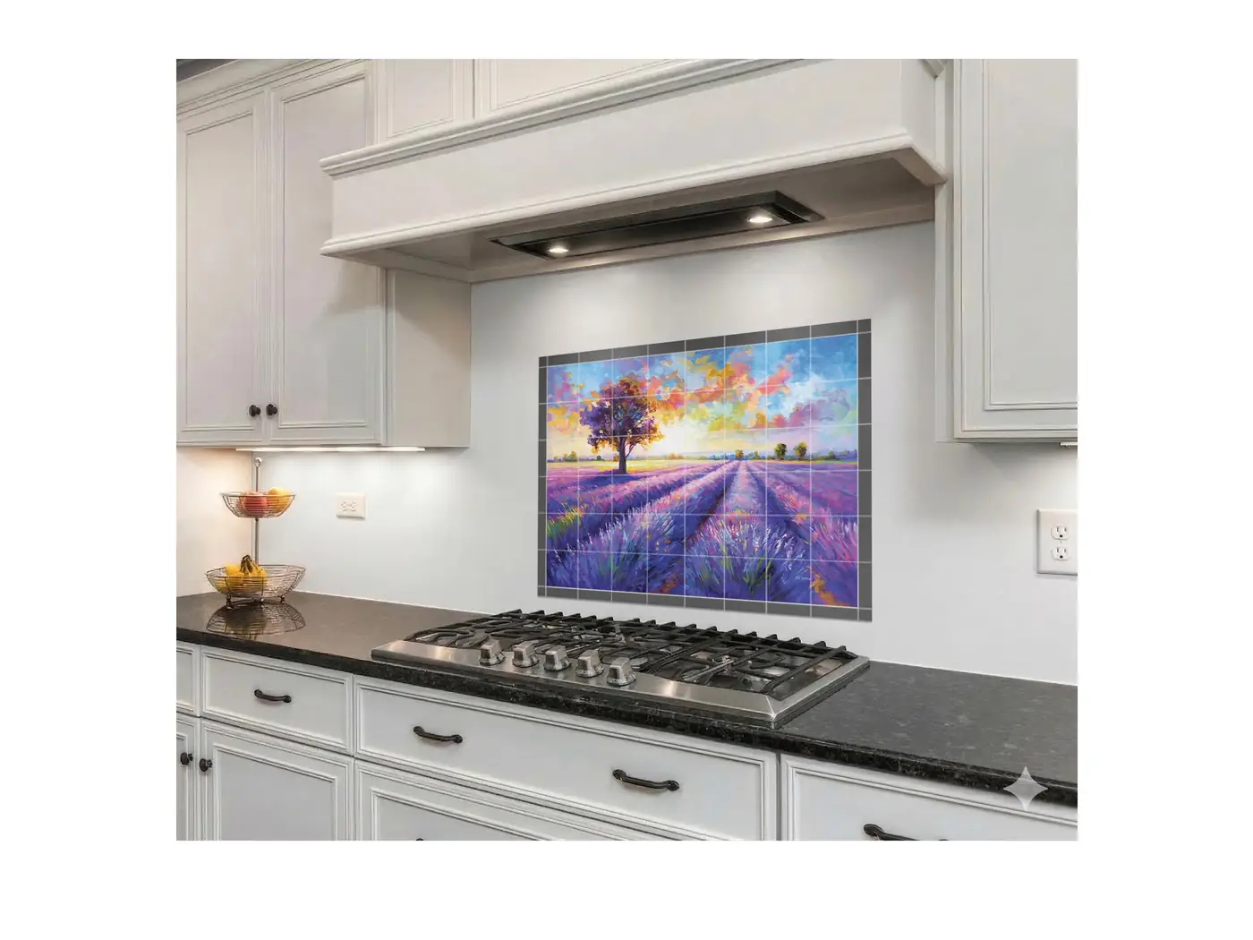 Colorful Lavender Field Landscape installed