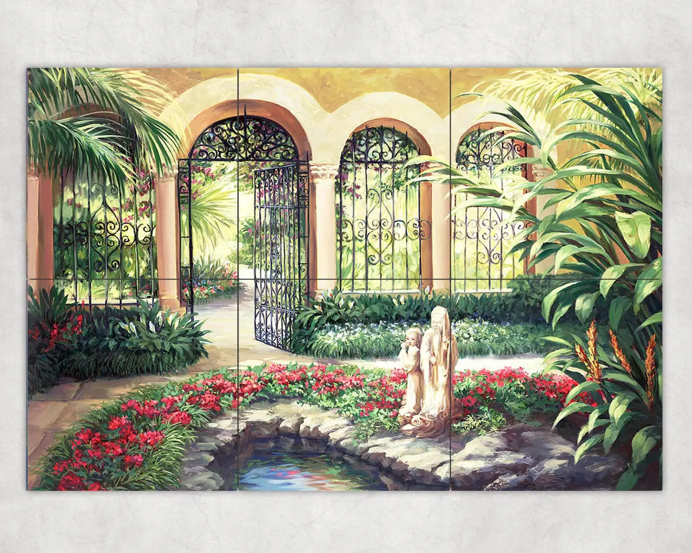 Courtyard with Oriental Garden and Water Pond