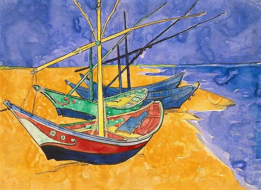 Fishing Boats on the Beach at Saintes Maries de la Mer