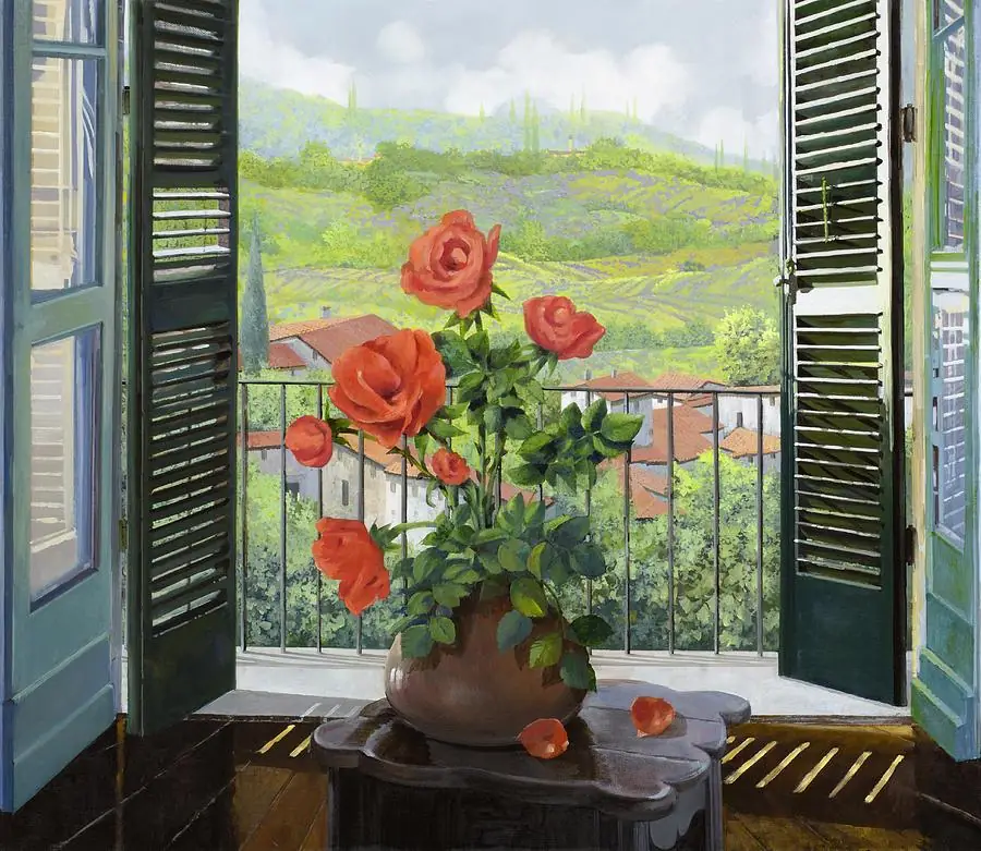 Open Window View of Tuscany