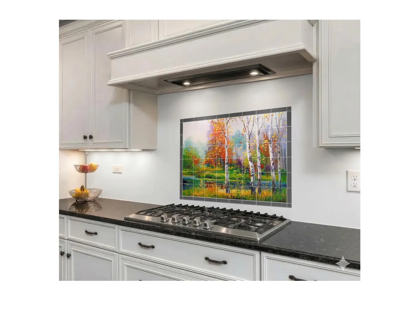 Autumn Birch Trees Forest Landscape installed
