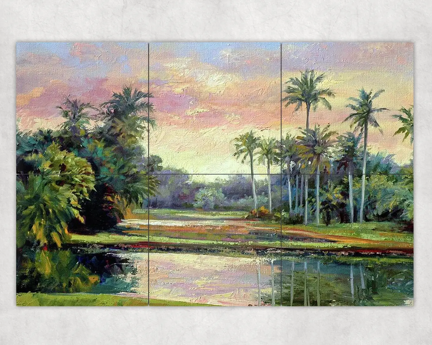Fairchild Gardens Tropical with Palm Trees and Pond