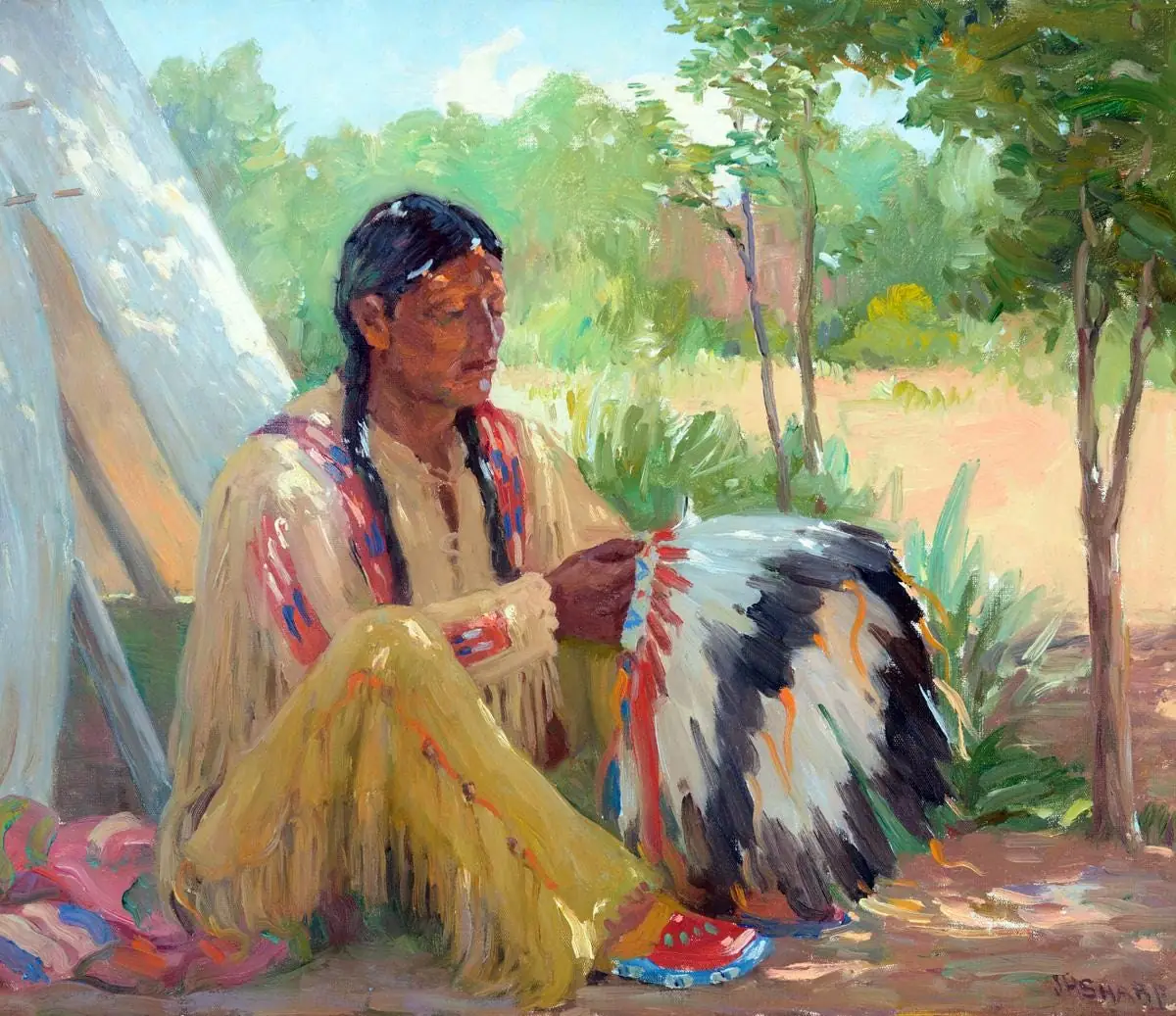 The Bonnet Maker Indian by Sharp