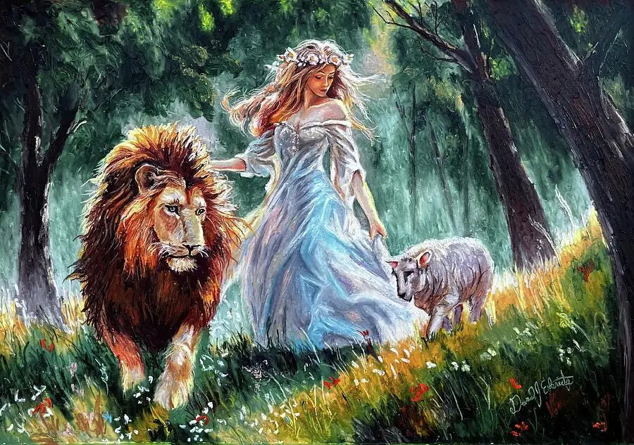 Una the Lion and the Lamb from the Faerie Queene